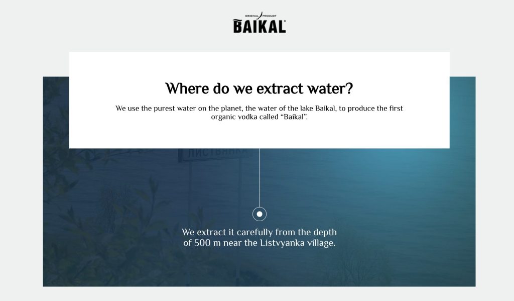Baikal vodka website