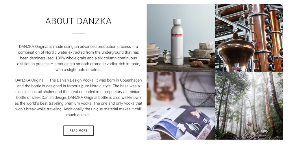 Danzka vodka page