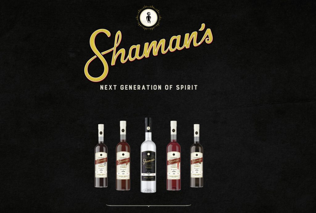 Shaman's vodka website