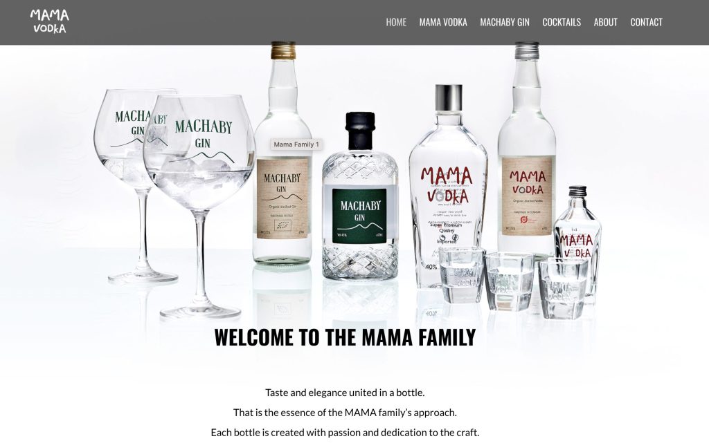 Mama vodka website