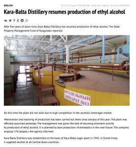 Kara-Balta Distillery on 24KG