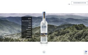 Ostoya vodka website