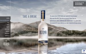 Ostoya vodka website