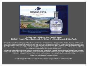 Chinggis Khan vodka on Premier Group World